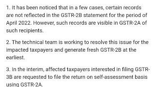 GSTR3B | GSTR 2A | GSTR 2B error solved for GSTR- 3B filing of April 2022 | GSTR-3B filing error3