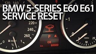 BMW E60 E61 reset service reminder (inspection maintenance 5-Series)