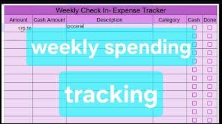 Weekly Expense Tracking | Spending Tracking | Cash Unstuffing