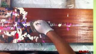 Contemporary Art | Abstract Acrylic Art on Mahogany Wood (Time Lapse)