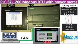 PLC S7-1200 Modbus RTU read data from power meter
