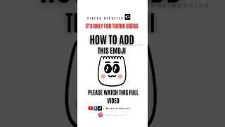 How to add new TikTok emoji | Videos Reposted #tiktok #videosreposted