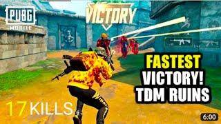FASTEST VICTORY IN TDM RUINS MAP  RECORD ? | PUBG MOBILE