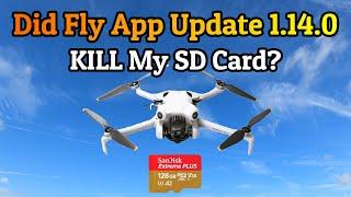 DJI Fly App Update 1.14.0 Disaster:  It KILLED My SD Card