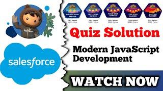 Modern JavaScript Development | Salesforce | Quiz Solution