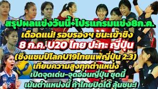 ด่วน! สรุปผล+โปรแกรมแข่ง8ก.ค. ดุเดือด #U20ไทย ปะทะ ญี่ปุ่น รอบรองฯ เทียบความสูง จุดแข็ง-อ่อน ญี่ปุ่น