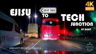 Ejisu To KNUST Tech Junction Drive Kumasi Ghana 4K