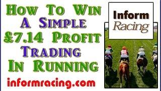 How To Win A Simple £7 Profit Using The Inform Racing In Running Trading Tool