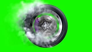 Green Screen Fast Wheel Tire Speed Smoke - Footage PixelBoom