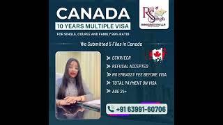 CANADA 10 YEAR MULTIPLE ENTRY VISA की DETAILS, PAYMENT करें VISA पर. #haryana #punjab #rajsathan