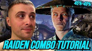 RAIDEN COMBO TUTORIAL WITH JAX AND SEKTOR KAMEO'S! (45%-49%): MORTAL KOMBAT 1!