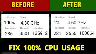 How to Fix 100% CPU Usage Windows 10 | Fix System Interrupts 100% CPU | High CPU Laptop | Boost FPS