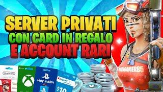 REGALO SKIN e PASS GRATIS SERVER PRIVATI!  ACCOUNT RARI PER I SUB E DONATORI! Live Fortnite ITA