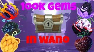 I Spent 100K GEMS In WANO in Fruit Battlegrounds