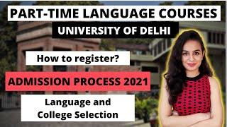 DU Admission Process 2021 | Part-time Language Course | Delhi University