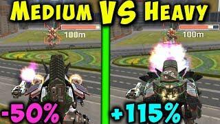 Medium VS Heavy Weapons Detailed Test Comparison Gameplay War Robots WR