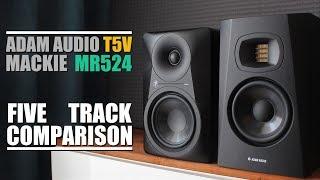 Adam Audio T5V vs Mackie MR524  ||  5 Track Comparison