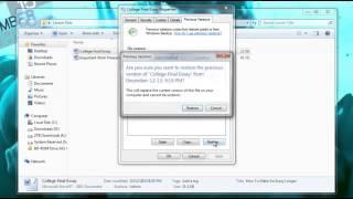 How to Recover a Deleted File or Restore a File that was Overwritten