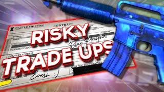 CS:GO - Risky BLUE PHOSPHOR Trade Ups! + Giveaway!