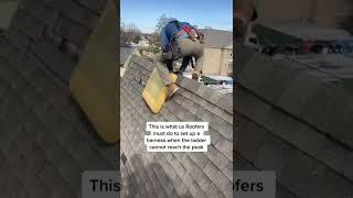 This Is What Roofers Do When The Ladder Is Too Short…