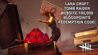 Dead By Daylight 100K Bloodpoints Code from Lara Croft Tomb Raider Website!‍️‍️