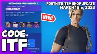 Fortnite Item Shop *NEW* LEON & CLAIRE RESIDENT EVIL! [March 16th, 2023] (Fortnite Battle Royale)