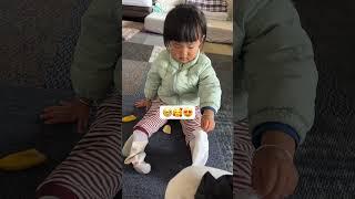 Baby tries to put on adult socks️ #baby #cute #littlepinkbutterfly #cutebaby