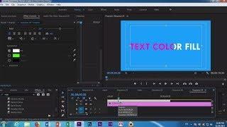 How to fill Color on Text in Adobe Premiere Pro cc