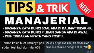 TERBARU...!!! TRIK DAN TIPS CEPAT DAN KATA KUNCI SOAL MANAJERIAL