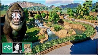  Adding a Tropical Mandrill Habitat with Waterfall in Abuya Zoo | Ep 5 | Planet Zoo