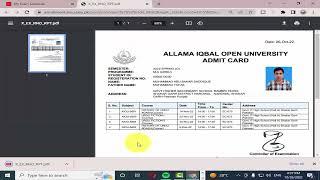 how to download aiou roll no slip 2022 || aiou roll number slips 2022 || aiou roll number check 2022