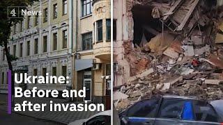 The streets of Ukraine before and after the Russian invasion | Russia - Ukraine News