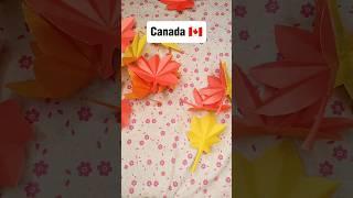 Canadian Flag Leaf making with paper sheet | Canada flag paper craft |Art & Crafty Creations #canada