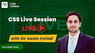 CSS Live Pakistan Affairs With Sir Awaid Irshad Bhatti (PAS)