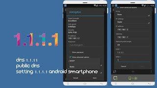 Update setting Cloudflare 1.1.1.1 Android Smartphone with WIFI Internet, iPhone, Android
