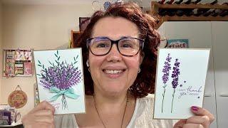 Stampin’ Up! Painted Lavender & Perennial Postage Stamped Cards #stampinup #cardmaking