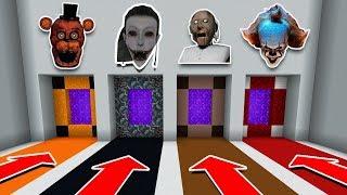 DO NOT CHOOSE THE WRONG PORTAL IN MINECRAFT PE (FNAF, eYes, Granny, Pennywise)