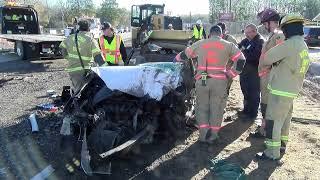 011224 MAN CRITICAL AFTER SLAMMING INTO A FRONT END LOADER