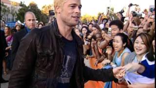 Brad Pitt On Mr. & Mrs. Smith Red Carpet With Crazy Fans!