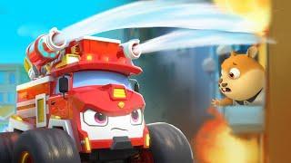 Fire Rescue Mission | Mosnter Fire Truck| Monster Trucks | Car Cartoon & Songs | Wheely World
