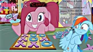 (Pink Tac Toe) Pinkie Pie is Crazy️‍(My Little Pony Gameplay Pink Tac Toe) But Easy Mode