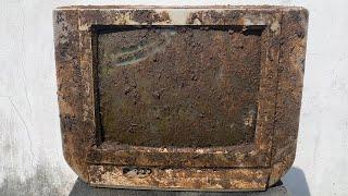 Restoring an old broken JVC TV left in the rubble  // Restoring an old TV