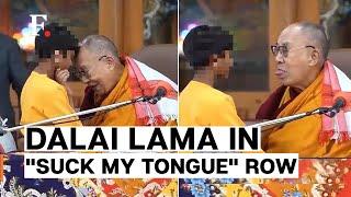 Viral Video Shows Dalai Lama Asking A Young Boy To "Suck His Tongue"