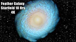 Feather Galaxy Starfield 10 hrs  4K Space Travel! 67 Million Lightyears