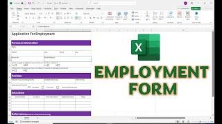 How to make a fillable form in Excel