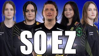 S1mple Plays With Pro Girls! Domination on FACEIT 