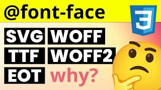 TTF vs OTF vs EOT vs WOFF vs WOFF2 vs SVG | Font Files and CSS Font Face Explained