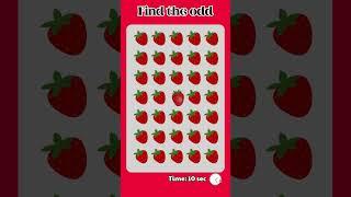 Strawberry time #findthedifference #subscribe #trend #emoji #odd  #viral #braintest #strawberry