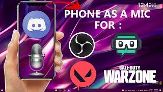 Your *phone as a wireless microphone* for your PC using Discord (Read Description)