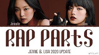JENNIE & LISA - Rap Parts - Easy Lyrics